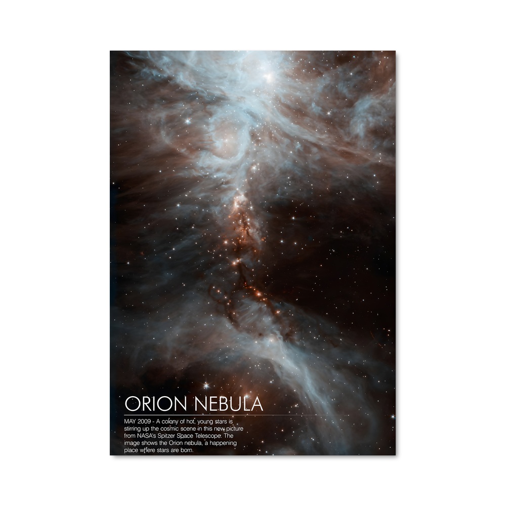 Poster splendide de la nébuleuse d'Orion